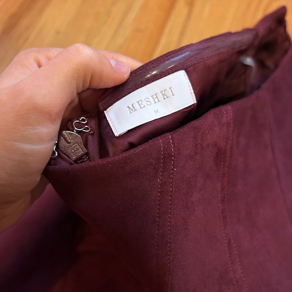 Meshki Strapless Wine Dress - Picture 5 of 5